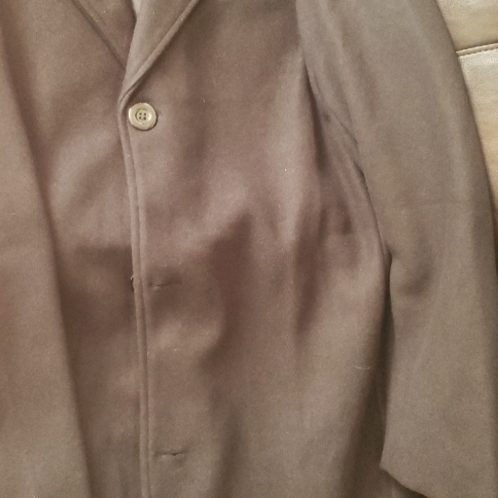 Black wool blend overcoat